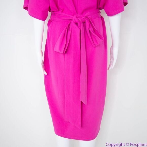 NEW Eloquii Pink Cross Front Flutter‎ Sleeve Dress, size 18 - Picture 8 of 15